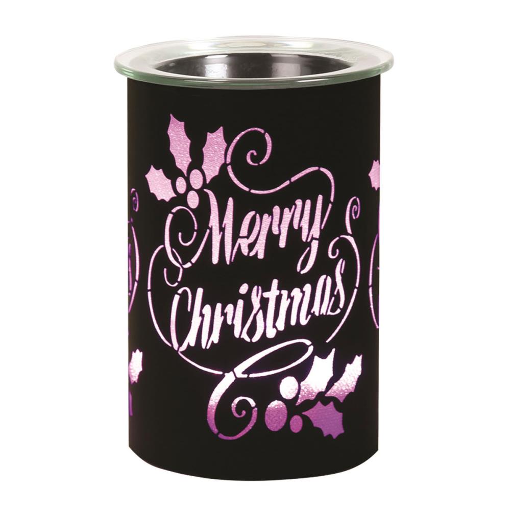 Aroma Black Merry Christmas Colour Changing Electric Wax Melt Warmer Extra Image 2